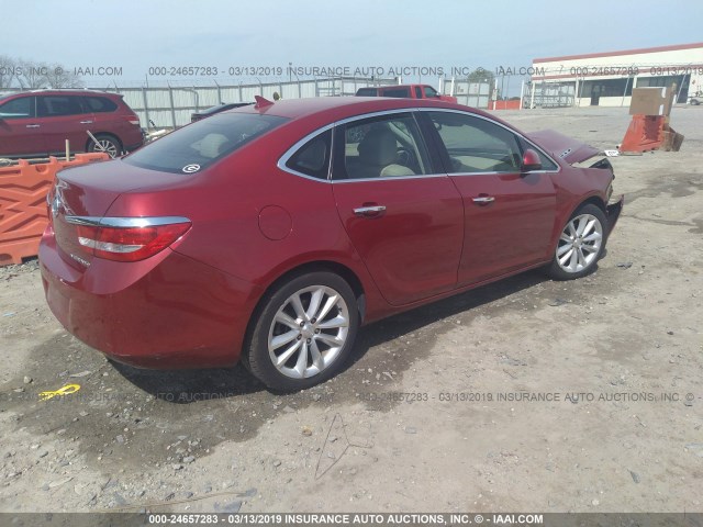 1G4PR5SK9E4112629 - 2014 BUICK VERANO CONVENIENCE RED photo 4