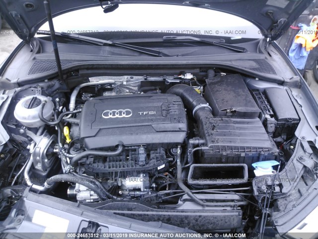 WAUJ8GFF6H1080926 - 2017 AUDI A3 PREMIUM PLUS GRAY photo 10