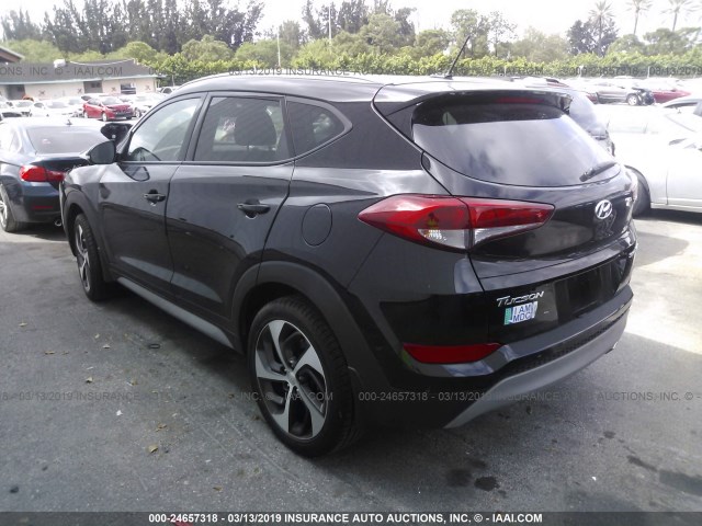 KM8J33A24HU386516 - 2017 HYUNDAI TUCSON LIMITED/SPORT AND ECO/SE BLACK photo 3