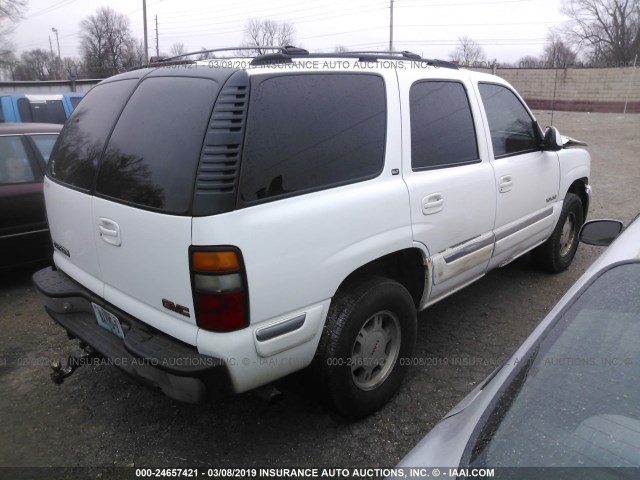 1GKEC13Z52R134793 - 2002 GMC YUKON WHITE photo 4