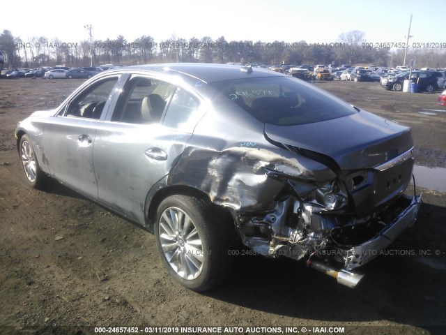 JN1EV7AR3KM555102 - 2019 INFINITI Q50 LUXE/SPORT GRAY photo 3