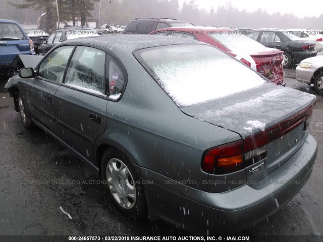 4S3BE635317202361 - 2001 SUBARU LEGACY L GREEN photo 3