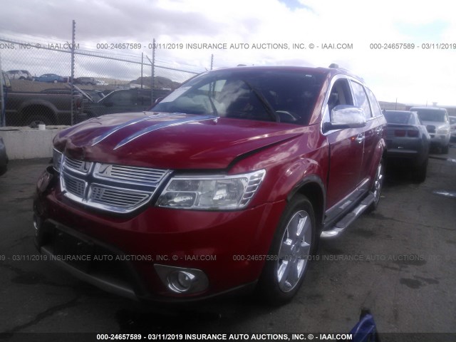 3C4PDCDG0DT701738 - 2013 DODGE JOURNEY CREW RED photo 2