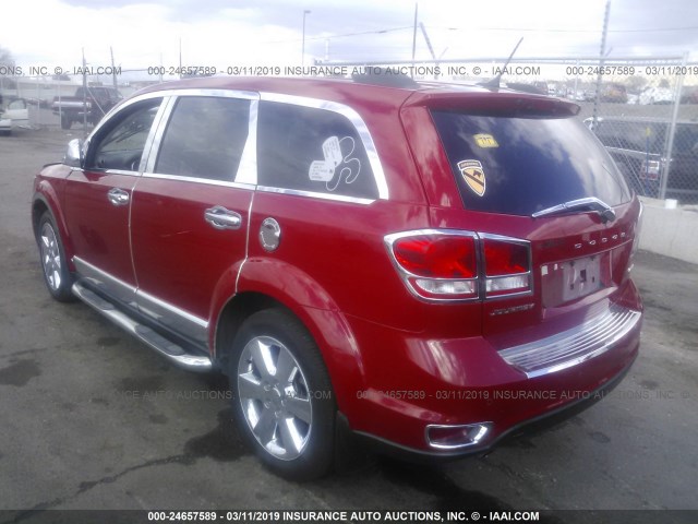 3C4PDCDG0DT701738 - 2013 DODGE JOURNEY CREW RED photo 3