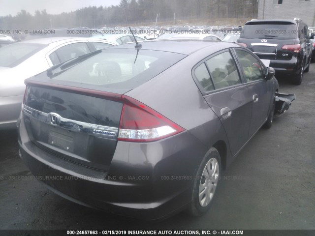 JHMZE2H51DS004782 - 2013 HONDA INSIGHT LX BROWN photo 4