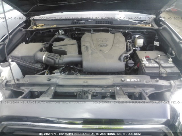 3TMAZ5CN9GM002707 - 2016 TOYOTA TACOMA DBL CAB/SR5/TRD SPORT/OR BLACK photo 10