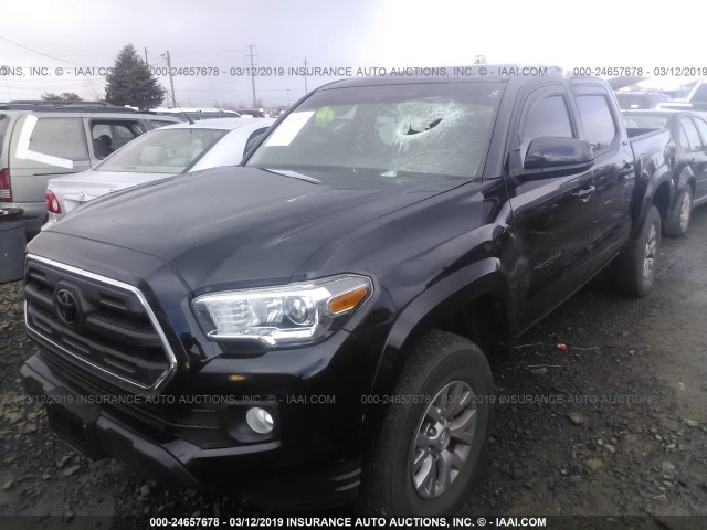 3TMAZ5CN9GM002707 - 2016 TOYOTA TACOMA DBL CAB/SR5/TRD SPORT/OR BLACK photo 2