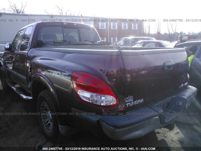 5TBBT44115S469251 - 2005 TOYOTA TUNDRA ACCESS CAB SR5 MAROON photo 3