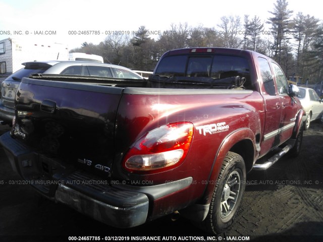 5TBBT44115S469251 - 2005 TOYOTA TUNDRA ACCESS CAB SR5 MAROON photo 4