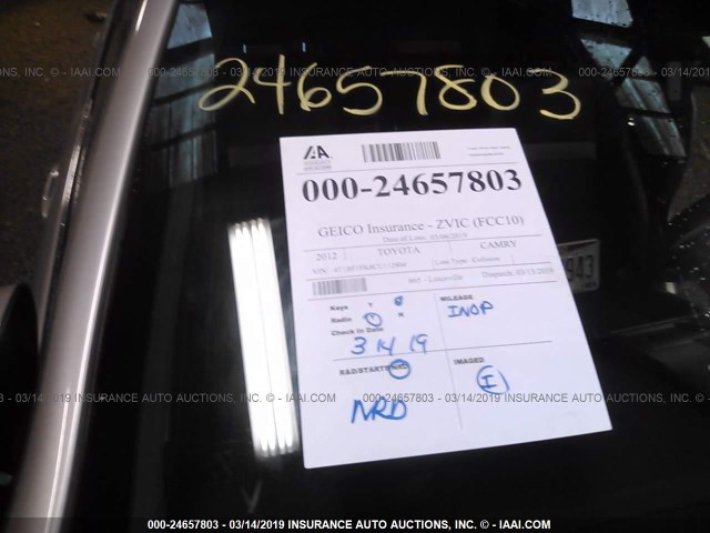 4T1BF1FK8CU112804 - 2012 TOYOTA CAMRY SE/LE/XLE 银色 照片 7
