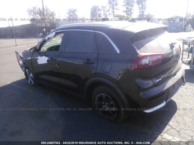 KNDCC3LC9H5045111 - 2017 KIA NIRO EX BLACK photo 3