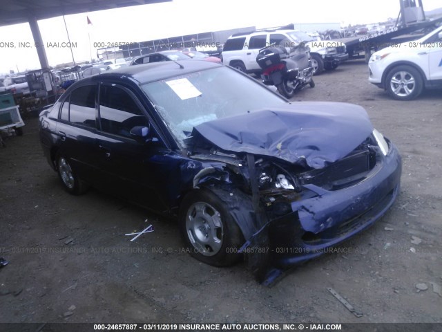 JHMES96665S005343 - 2005 HONDA CIVIC HYBRID BLUE photo 1