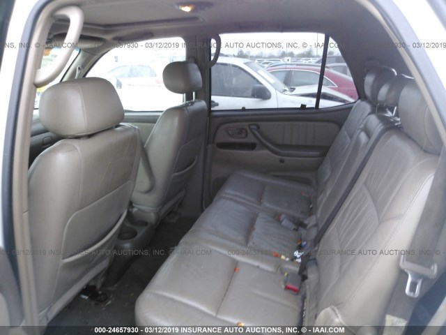 5TDZT38AX2S112981 - 2002 TOYOTA SEQUOIA LIMITED WHITE photo 8