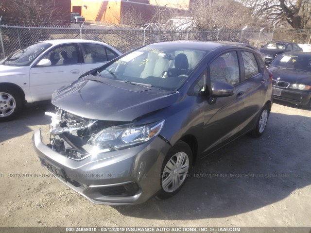 3HGGK5H44KM706659 - 2019 HONDA FIT LX GRAY photo 2