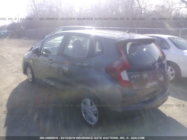 3HGGK5H44KM706659 - 2019 HONDA FIT LX GRAY photo 3