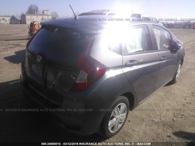 3HGGK5H44KM706659 - 2019 HONDA FIT LX GRAY photo 4