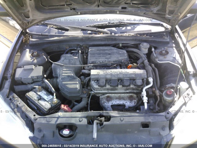 1HGES16365L027184 - 2005 HONDA CIVIC DX VP Սև լուսանկար 10