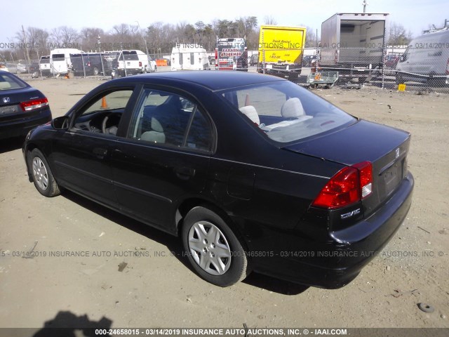 1HGES16365L027184 - 2005 HONDA CIVIC DX VP Սև լուսանկար 3