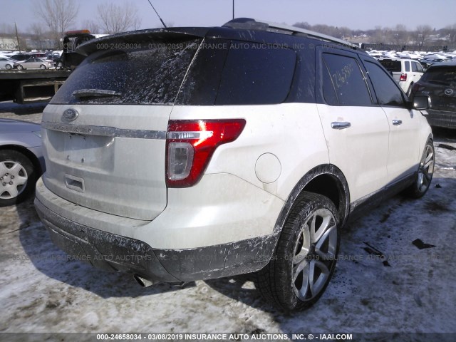 1FMHK8F82CGA83933 - 2012 FORD EXPLORER LIMITED WHITE photo 4