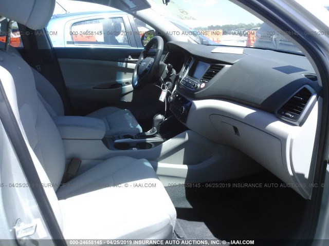 KM8J33A43JU639459 - 2018 HYUNDAI TUCSON LIMITED/SPORT AND ECO/SE SILVER photo 5