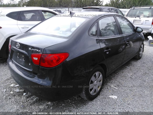 KMHDU46D19U688471 - 2009 HYUNDAI ELANTRA GLS/SE BLACK photo 4