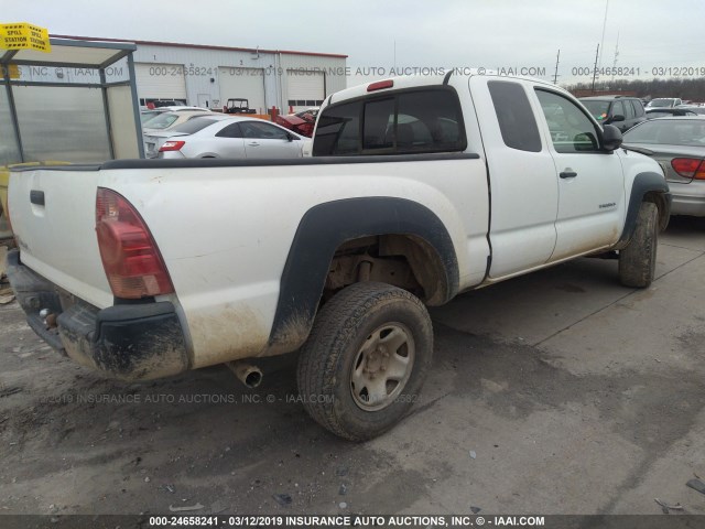 5TEUX42N57Z439167 - 2007 TOYOTA TACOMA ACCESS CAB თეთრი ფოტო 4