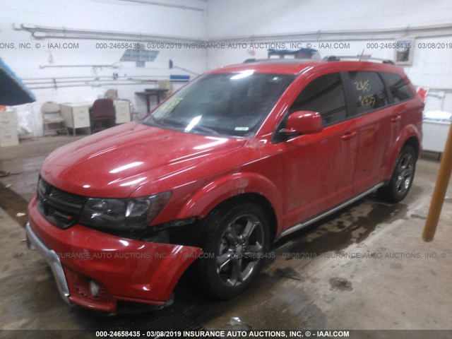 3C4PDDGG4FT536202 - 2015 DODGE JOURNEY CROSSROAD RED photo 2