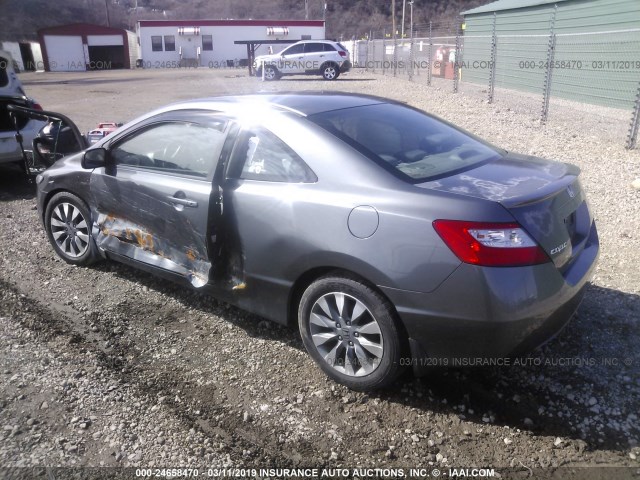 2HGFG12929H535719 - 2009 HONDA CIVIC EXL GRAY photo 3