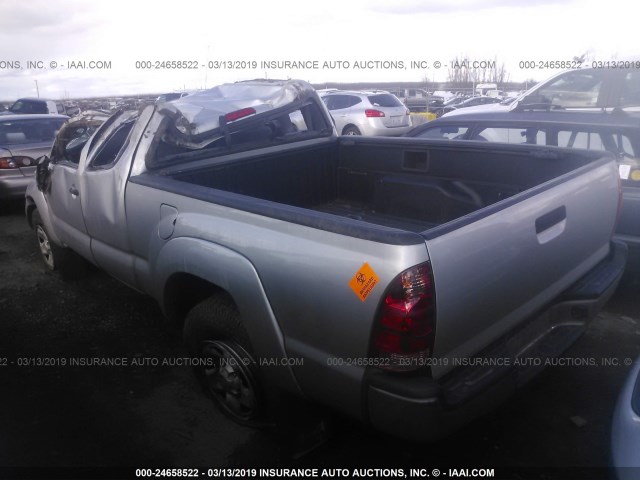 5TEUU42N28Z533632 - 2008 TOYOTA TACOMA ACCESS CAB ვერცხლისფერი ფოტო 3