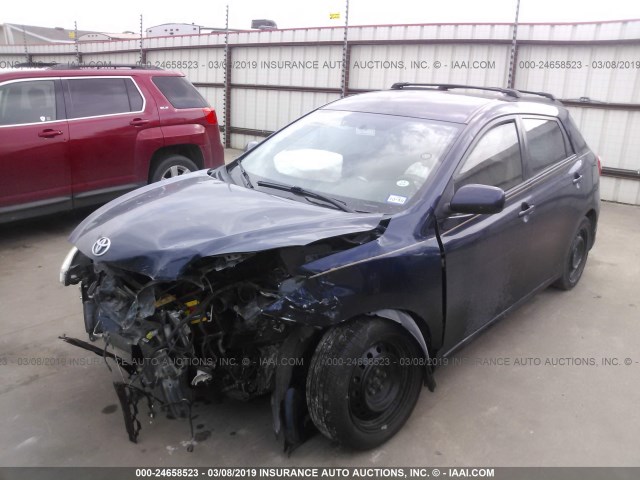 2T1KU4EE8AC326208 - 2010 TOYOTA COROLLA MATRIX  BLUE photo 2