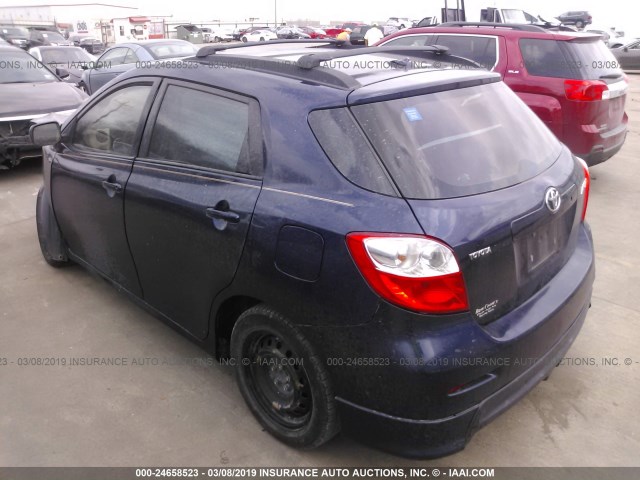 2T1KU4EE8AC326208 - 2010 TOYOTA COROLLA MATRIX  BLUE photo 3
