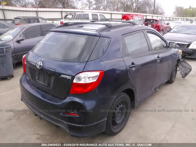 2T1KU4EE8AC326208 - 2010 TOYOTA COROLLA MATRIX  BLUE photo 4