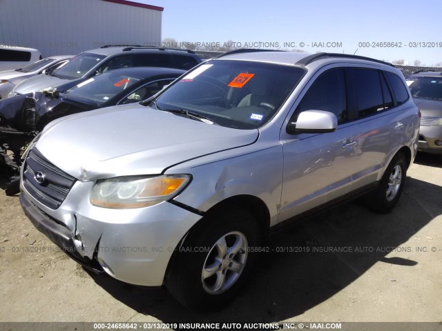 5NMSG13D88H208180 - 2008 HYUNDAI SANTA FE GLS SILVER photo 2