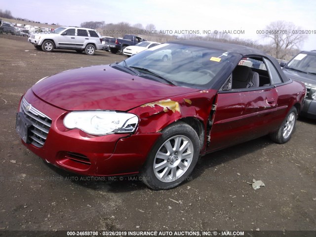 1C3EL75R35N621910 - 2005 CHRYSLER SEBRING GTC RED photo 2