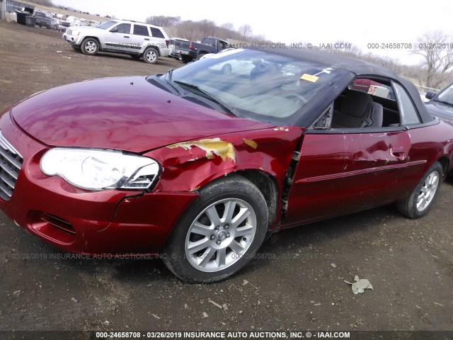 1C3EL75R35N621910 - 2005 CHRYSLER SEBRING GTC RED photo 6