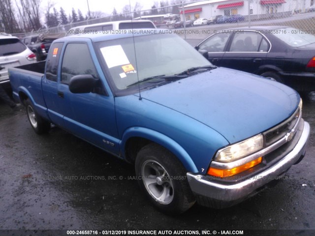 1GCCS19W818156665 - 2001 CHEVROLET S TRUCK S10 BLUE photo 1