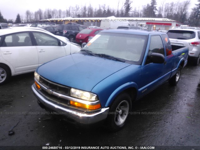 1GCCS19W818156665 - 2001 CHEVROLET S TRUCK S10 BLUE photo 2