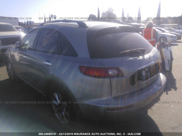 JNRAS08W47X200047 - 2007 INFINITI FX35 GRAY photo 3