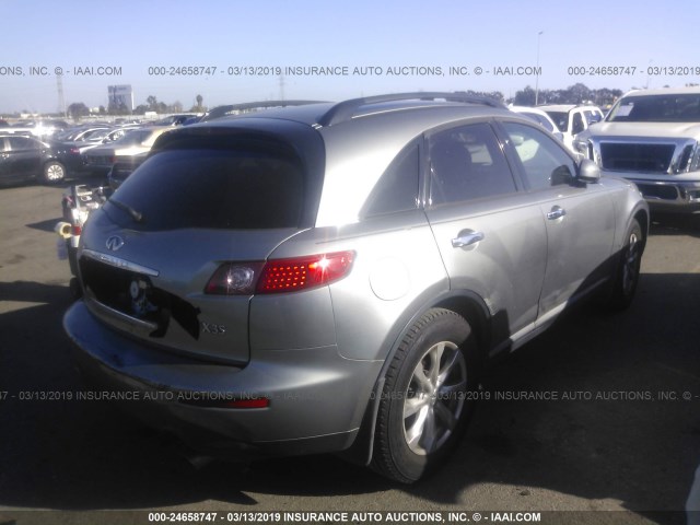 JNRAS08W47X200047 - 2007 INFINITI FX35 GRAY photo 4