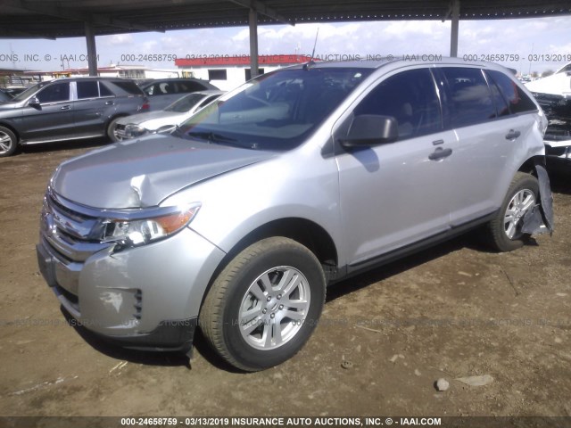 2FMDK3GC0BBA17472 - 2011 FORD EDGE SE SILVER photo 2