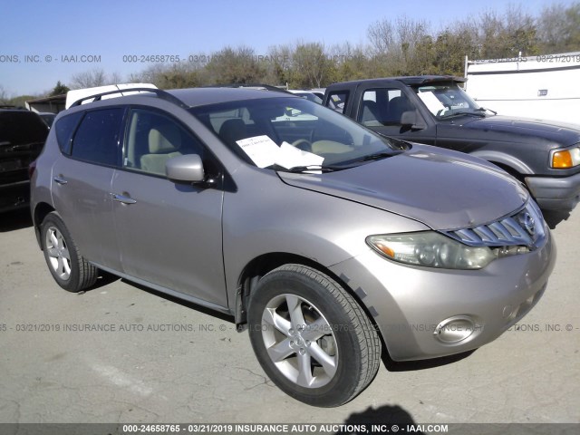 JN8AZ18U09W018097 - 2009 NISSAN MURANO S/SL SILVER photo 1