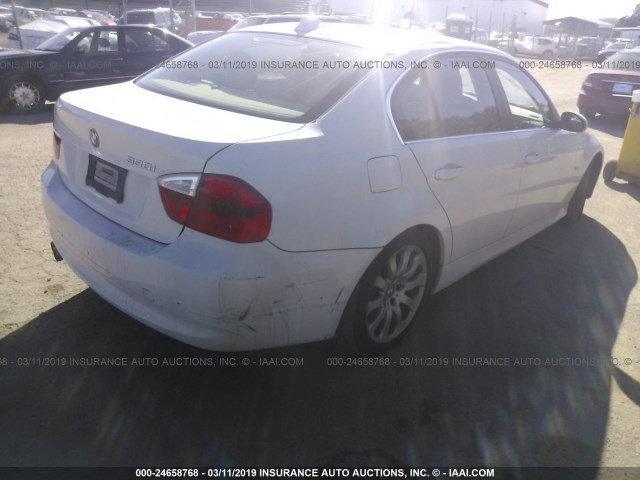 WBAVB33536KS33342 - 2006 BMW 330 I WHITE photo 4