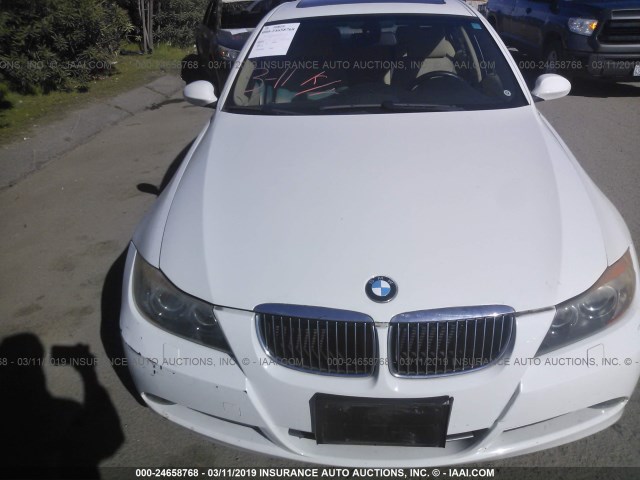 WBAVB33536KS33342 - 2006 BMW 330 I WHITE photo 6