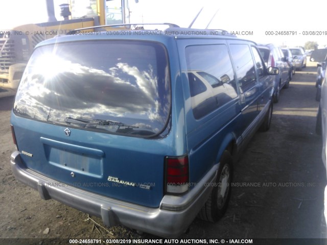 1B4GH54R8PX599032 - 1993 DODGE GRAND CARAVAN LE/ES BLUE photo 4