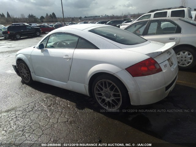 TRUWT28N921003415 - 2002 AUDI TT QUATTRO WHITE photo 3