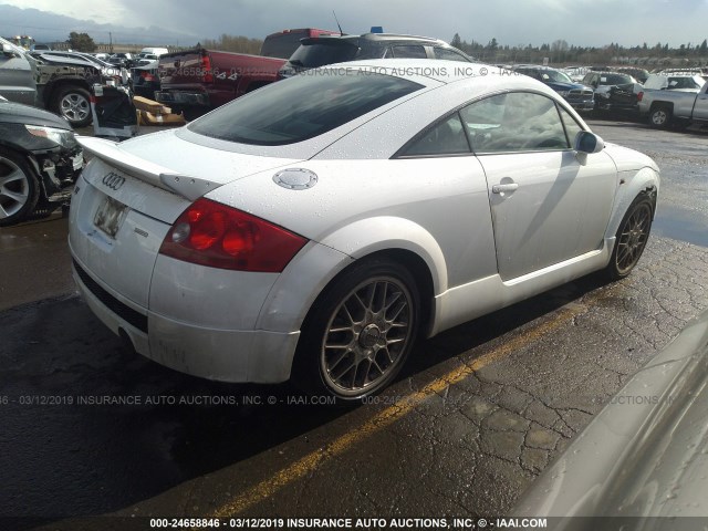 TRUWT28N921003415 - 2002 AUDI TT QUATTRO WHITE photo 4