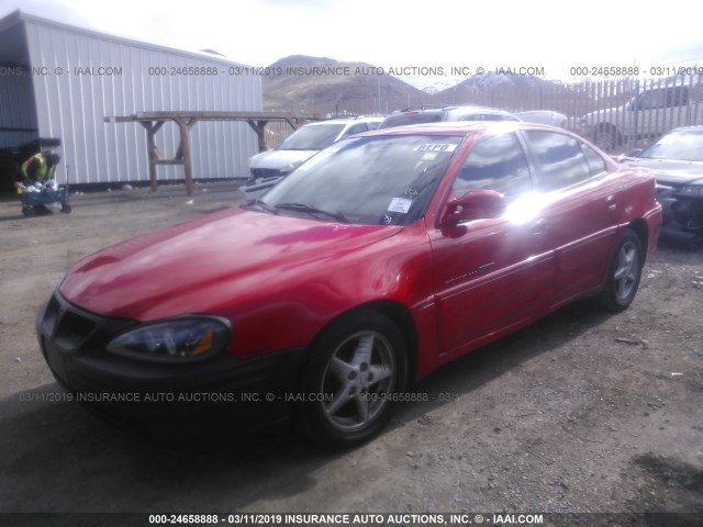 1G2NW52E2XM852884 - 1999 PONTIAC GRAND AM GT RED photo 2