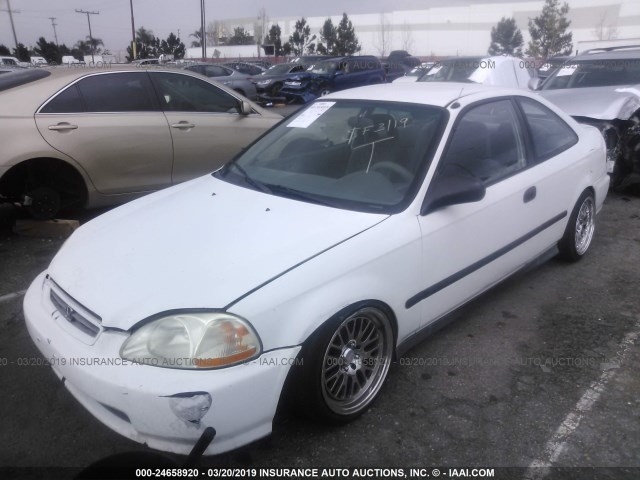 1HGEJ6123WL072857 - 1998 HONDA CIVIC DX WHITE photo 2