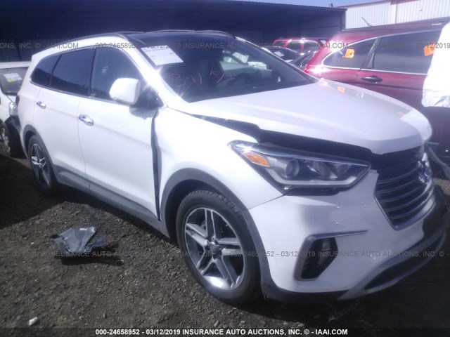 KM8SR4HFXHU253728 - 2017 HYUNDAI SANTA FE SE/LIMITED WHITE photo 1