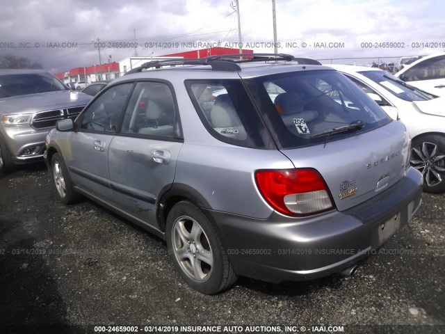 JF1GG68532H806079 - 2002 SUBARU IMPREZA OUTBACK SPORT SILVER photo 3